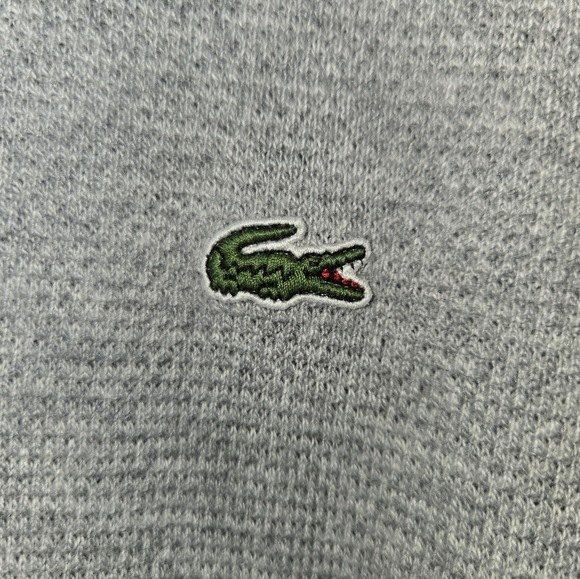 Lacoste Cotton long sleeve crew neck thermal waffle tee pullover 7 slim fit 2XL - Picture 5 of 7